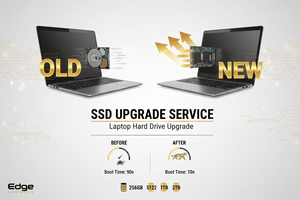 Laptop Hard Drive Upgrade Service - Edge Gadgets and Accessories