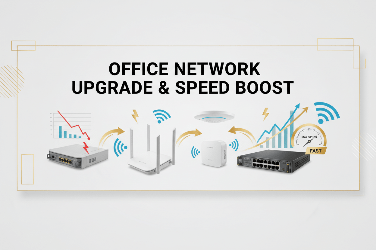 Office Network Upgrade & Speed Boost Service - Edge Gadgets and Accessories